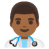 man health worker, medium-dark skin tone